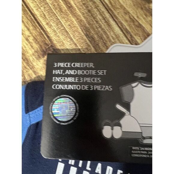 NWT MLS Soccer Philadelphia Union Baby 3pc Creeper Set 24m - Picture 4 of 7